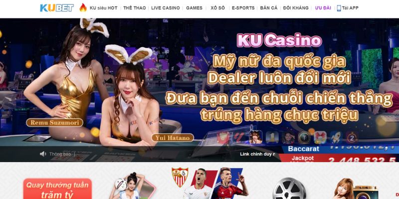 Kubet có giao diện đẹp mắt